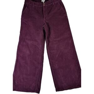 Wonderly Corduroy Pants Women’s Size 14R Purple Wide-Leg Casual